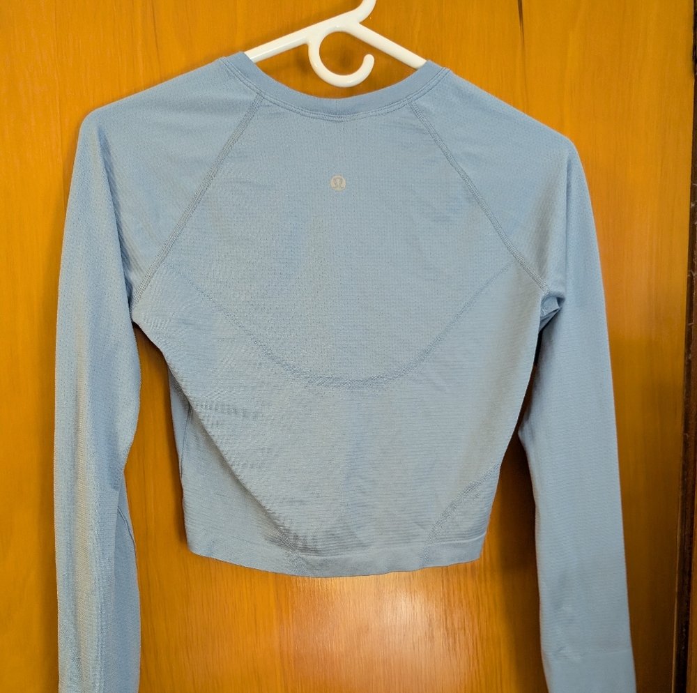 lululemon athletica Light Blue Long Sleeve Top